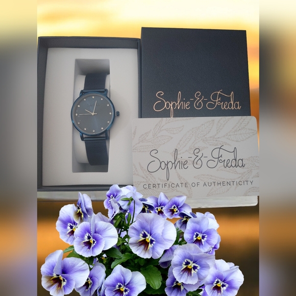 Sophie & Freda Savannah Mesh Bracelet Watch With Swarovski Crystals - Picture 1 of 2